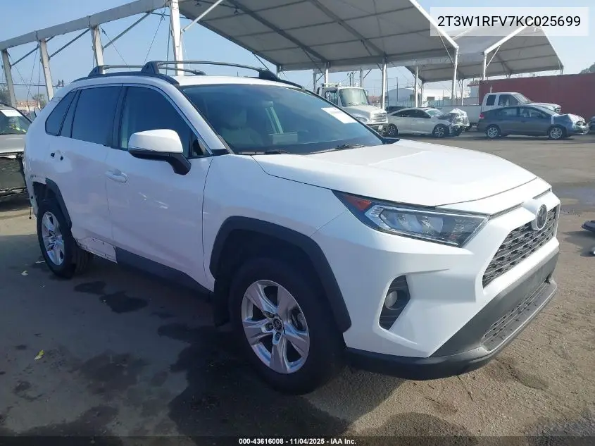 2T3W1RFV7KC025699 2019 Toyota Rav4 Xle/Xle Premium