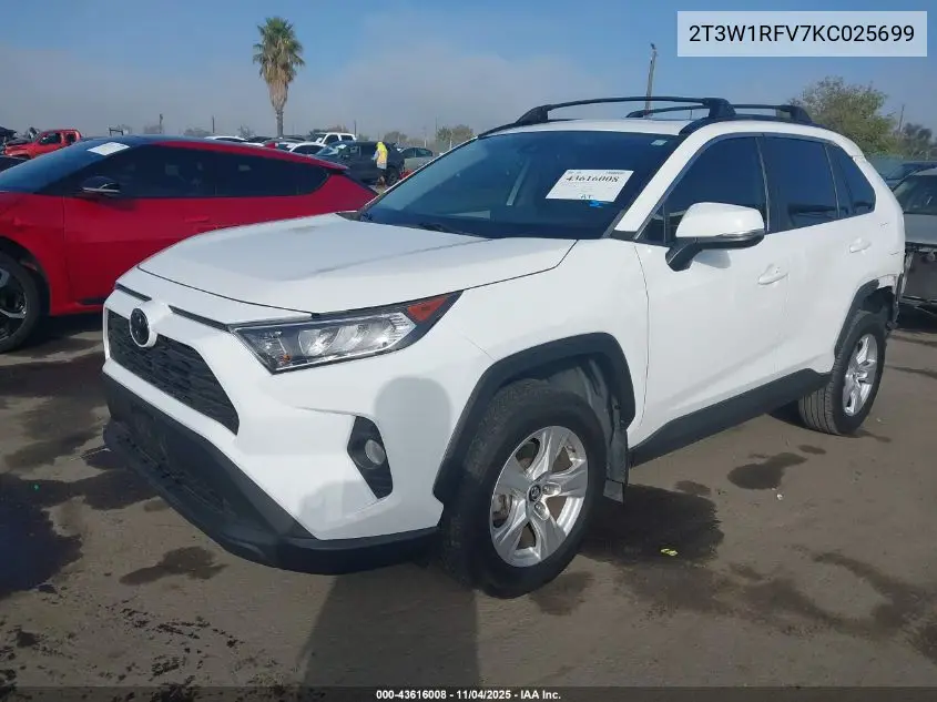 2T3W1RFV7KC025699 2019 Toyota Rav4 Xle/Xle Premium