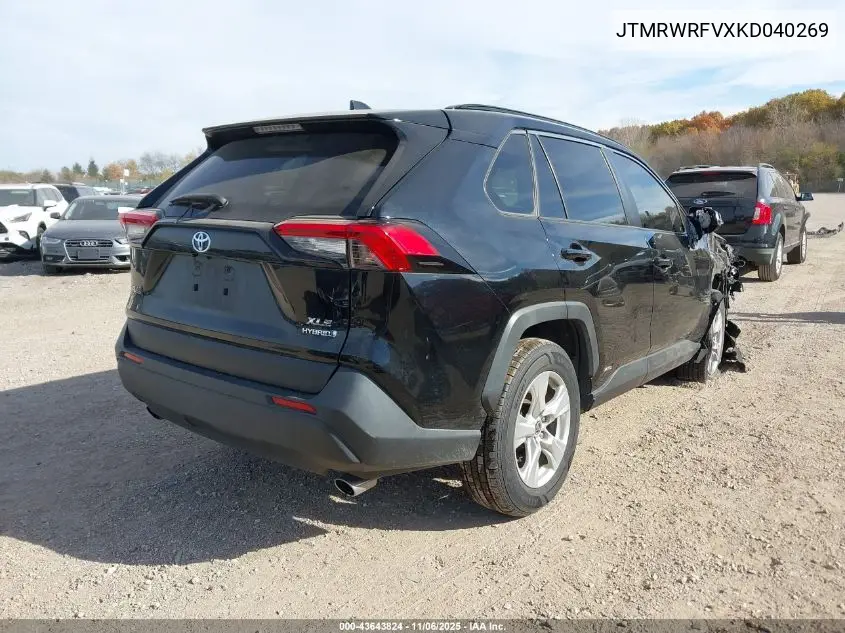 JTMRWRFVXKD040269 2019 Toyota Rav4 Hybrid Xle