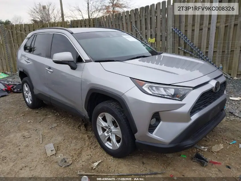2T3P1RFV9KC008326 2019 Toyota Rav4 Xle