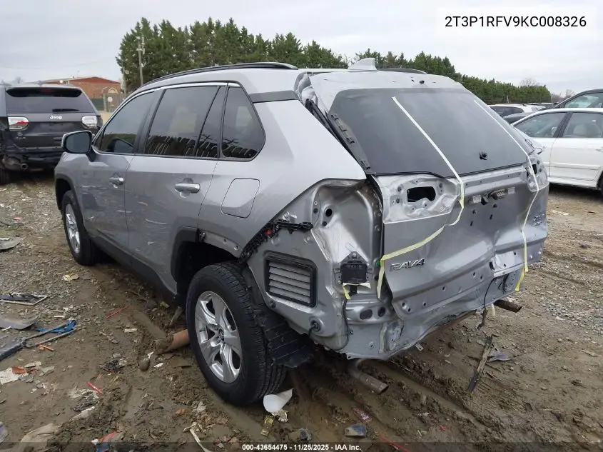 2T3P1RFV9KC008326 2019 Toyota Rav4 Xle