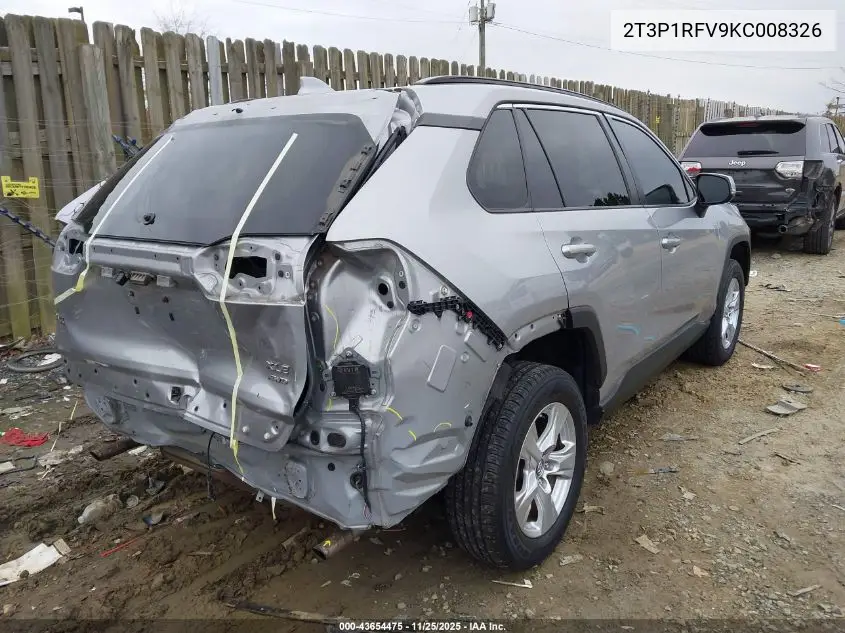 2T3P1RFV9KC008326 2019 Toyota Rav4 Xle