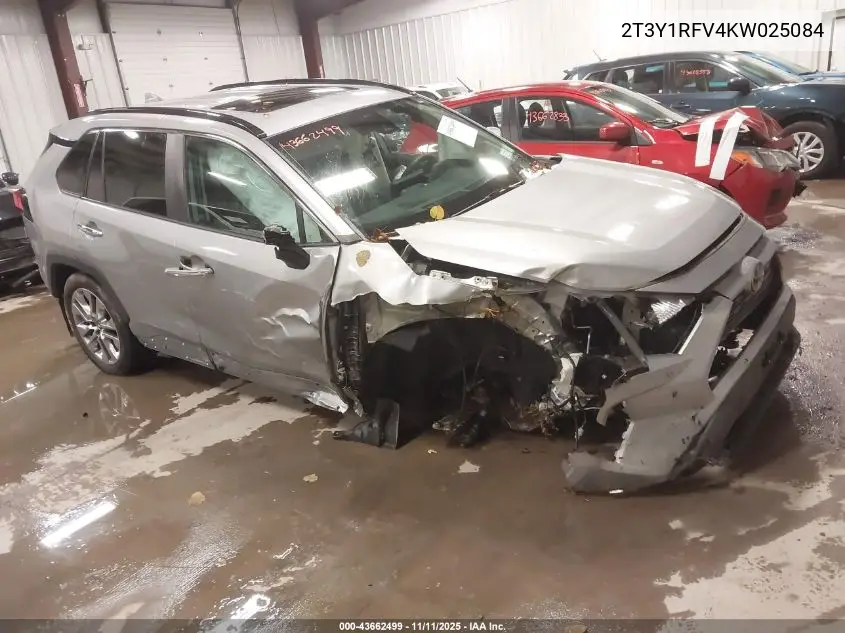 2T3Y1RFV4KW025084 2019 Toyota Rav4 Limited