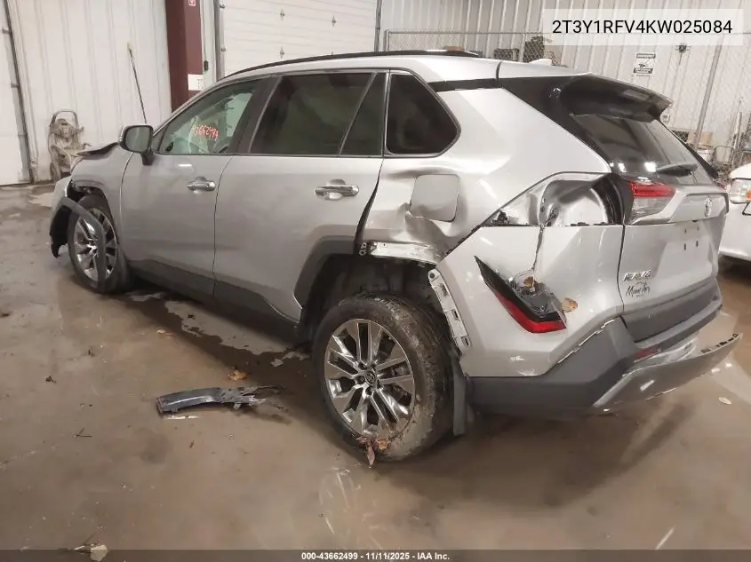 2T3Y1RFV4KW025084 2019 Toyota Rav4 Limited