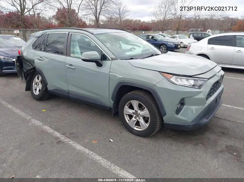 2T3P1RFV2KC021712 2019 Toyota Rav4 Xle