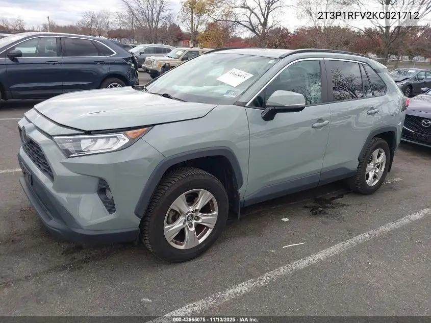 2T3P1RFV2KC021712 2019 Toyota Rav4 Xle