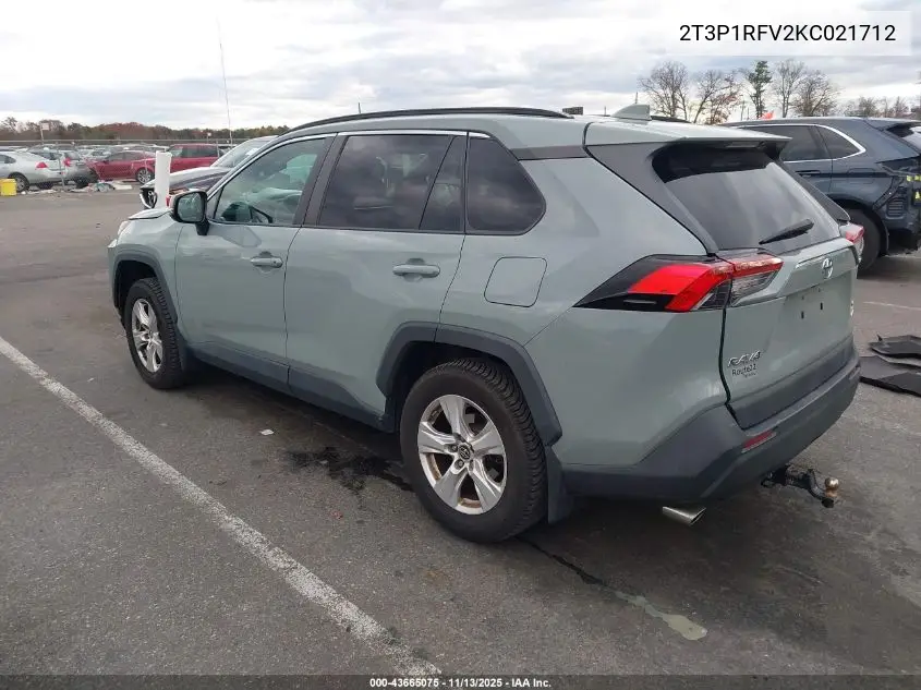 2T3P1RFV2KC021712 2019 Toyota Rav4 Xle