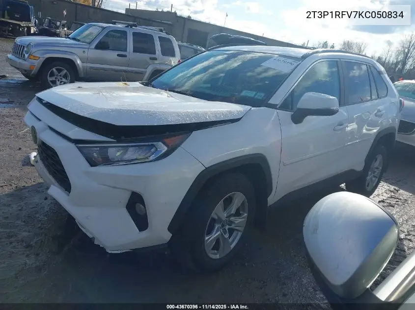 2T3P1RFV7KC050834 2019 Toyota Rav4 Xle