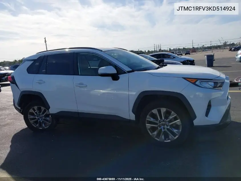 JTMC1RFV3KD514924 2019 Toyota Rav4 Xle Premium