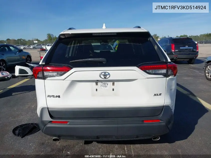 JTMC1RFV3KD514924 2019 Toyota Rav4 Xle Premium