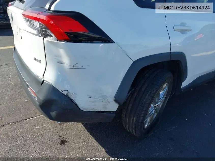 JTMC1RFV3KD514924 2019 Toyota Rav4 Xle Premium