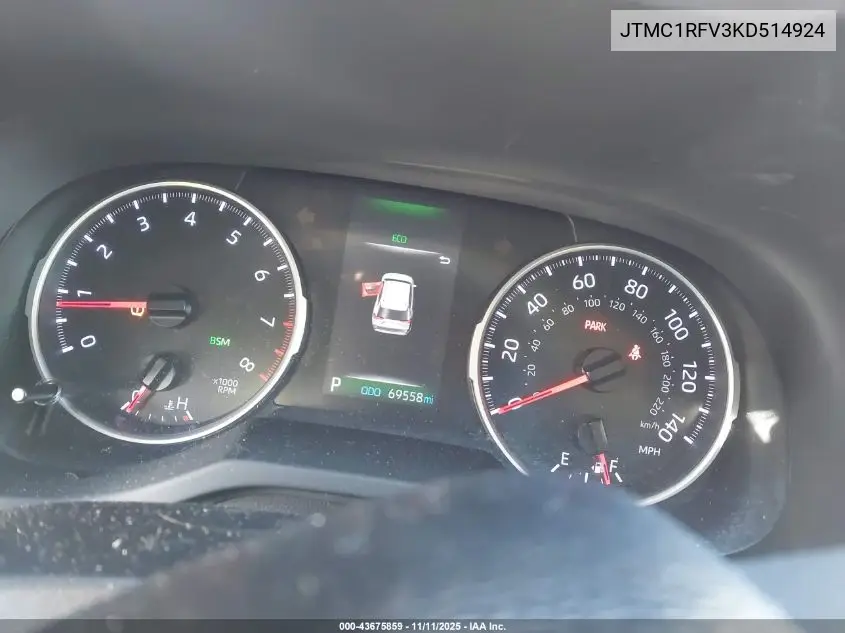 JTMC1RFV3KD514924 2019 Toyota Rav4 Xle Premium