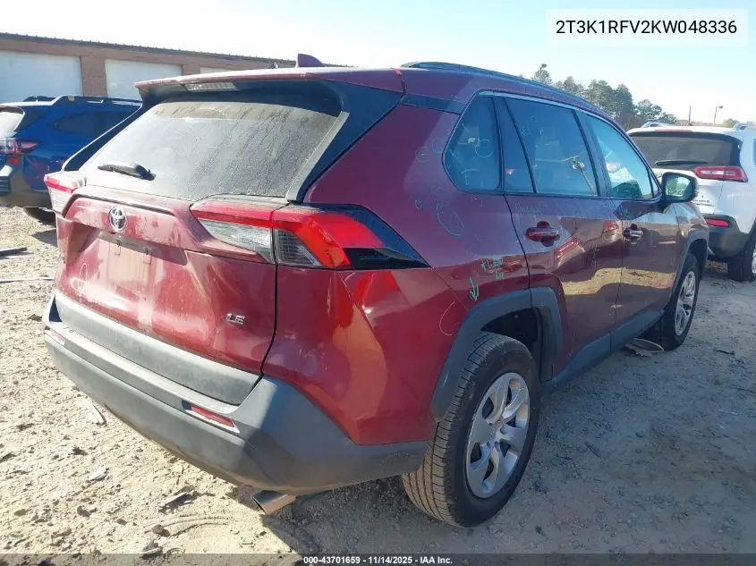 2T3K1RFV2KW048336 2019 Toyota Rav4 Le