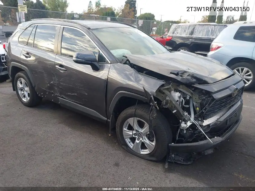 2T3W1RFV5KW043150 2019 Toyota Rav4 Xle