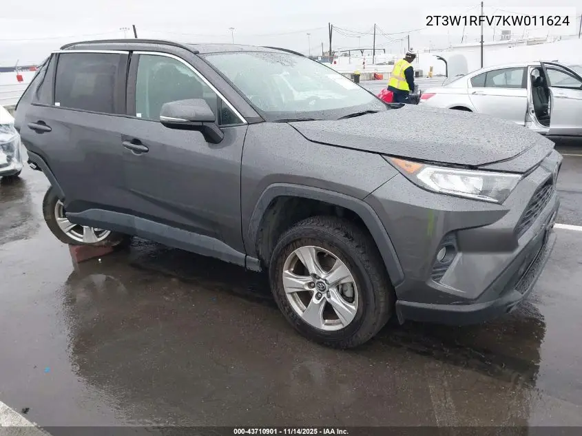 2T3W1RFV7KW011624 2019 Toyota Rav4 Xle