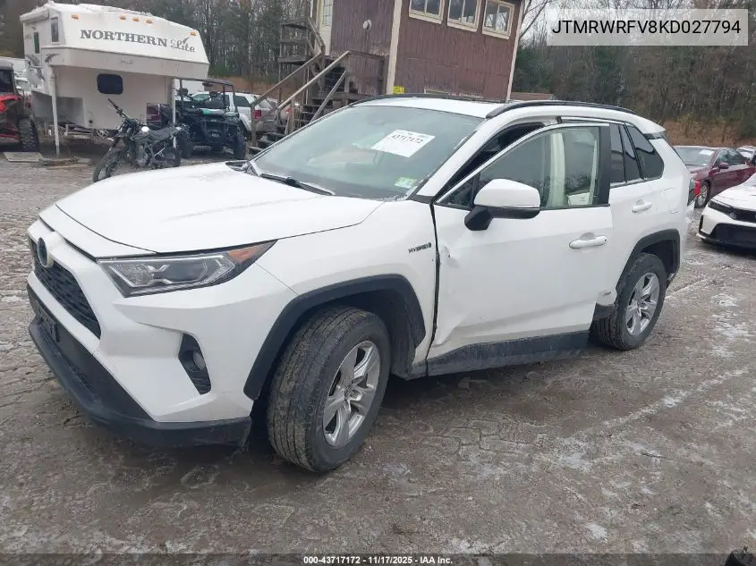 JTMRWRFV8KD027794 2019 Toyota Rav4 Hybrid Xle