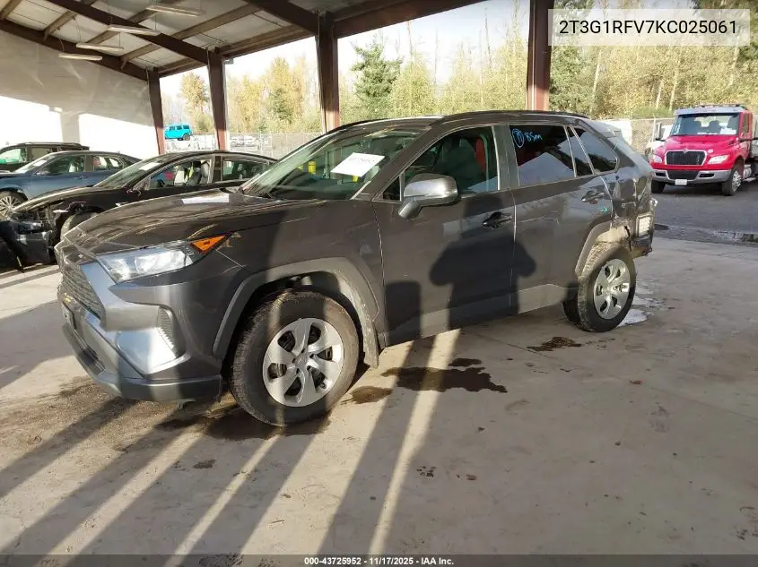 2T3G1RFV7KC025061 2019 Toyota Rav4 Le