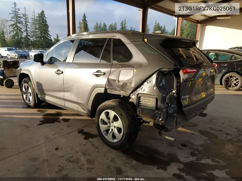 2T3G1RFV7KC025061 2019 Toyota Rav4 Le