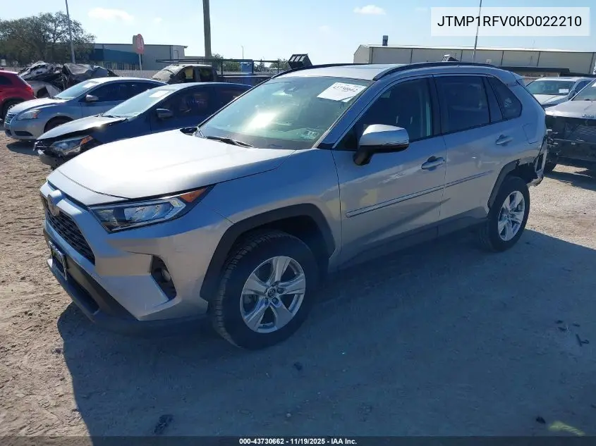 JTMP1RFV0KD022210 2019 Toyota Rav4 Xle