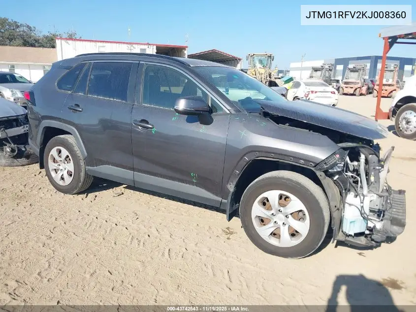 JTMG1RFV2KJ008360 2019 Toyota Rav4 Le