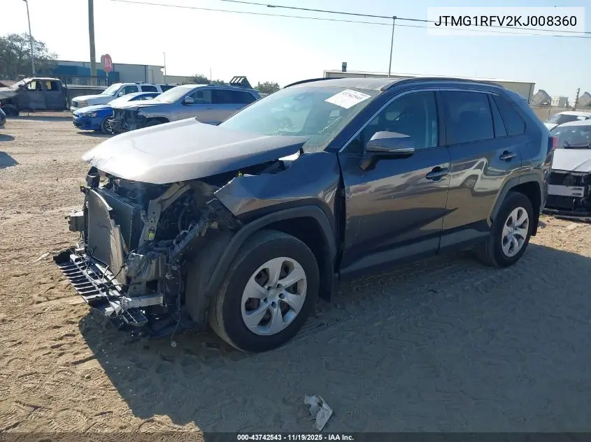 JTMG1RFV2KJ008360 2019 Toyota Rav4 Le