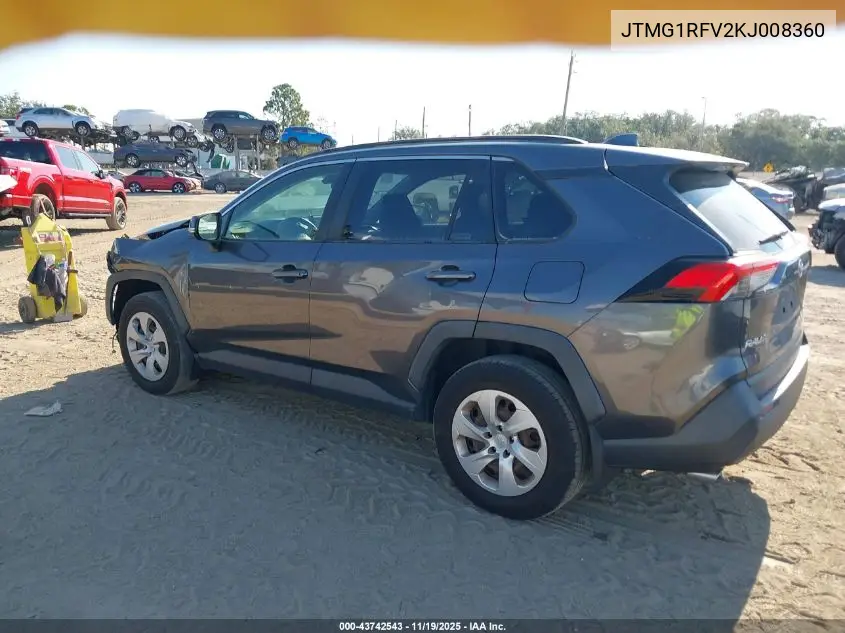 JTMG1RFV2KJ008360 2019 Toyota Rav4 Le