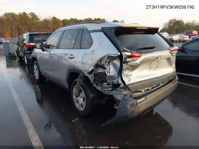 2T3H1RFV3KW036190 2019 Toyota Rav4 Le