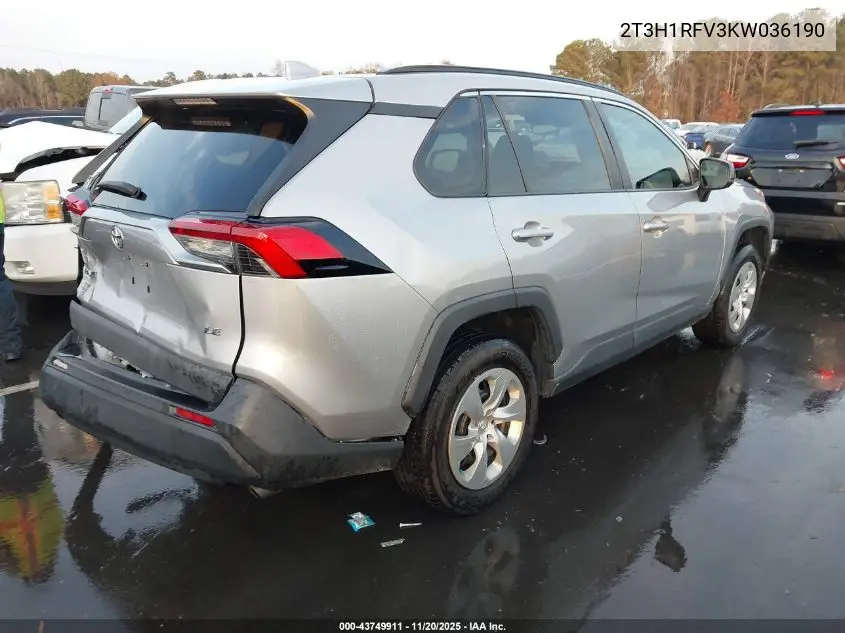 2T3H1RFV3KW036190 2019 Toyota Rav4 Le