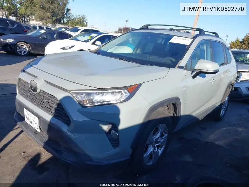 JTMW1RFV1KD502770 2019 Toyota Rav4 Xle