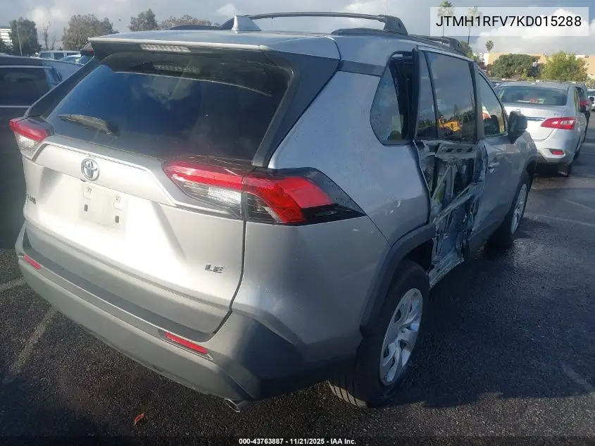 JTMH1RFV7KD015288 2019 Toyota Rav4 Le