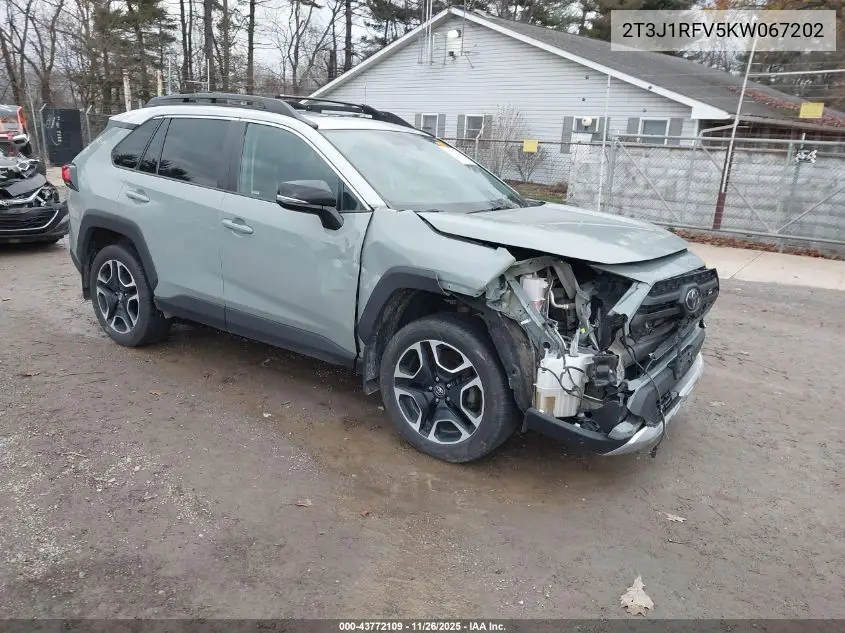 2T3J1RFV5KW067202 2019 Toyota Rav4 Adventure