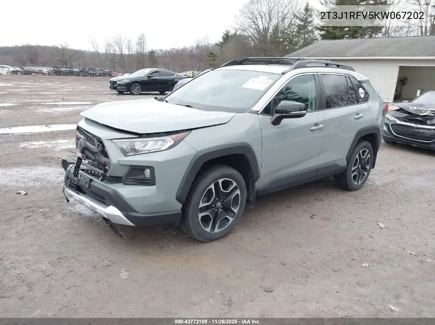 2T3J1RFV5KW067202 2019 Toyota Rav4 Adventure