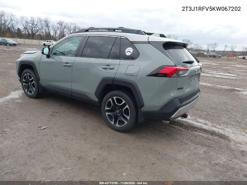 2T3J1RFV5KW067202 2019 Toyota Rav4 Adventure