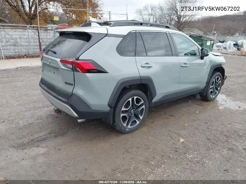 2T3J1RFV5KW067202 2019 Toyota Rav4 Adventure