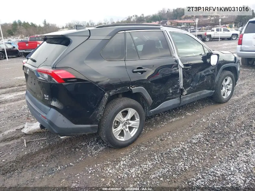2T3P1RFV1KW031016 2019 Toyota Rav4 Xle