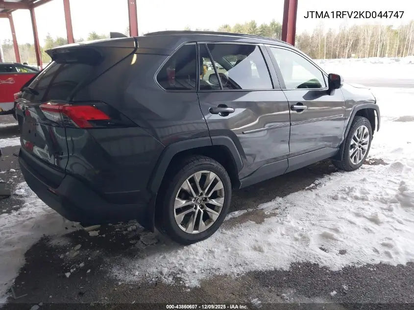 JTMA1RFV2KD044747 2019 Toyota Rav4 Xle Premium