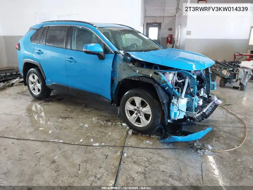 2T3RWRFV3KW014339 2019 Toyota Rav4 Hybrid Xle