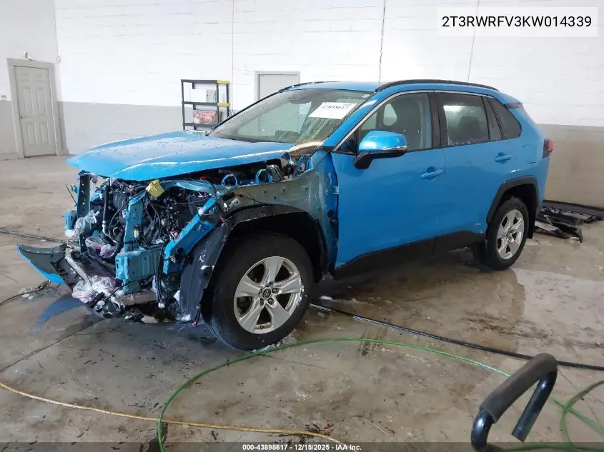 2T3RWRFV3KW014339 2019 Toyota Rav4 Hybrid Xle