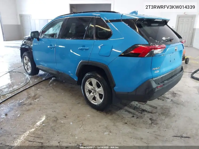 2T3RWRFV3KW014339 2019 Toyota Rav4 Hybrid Xle
