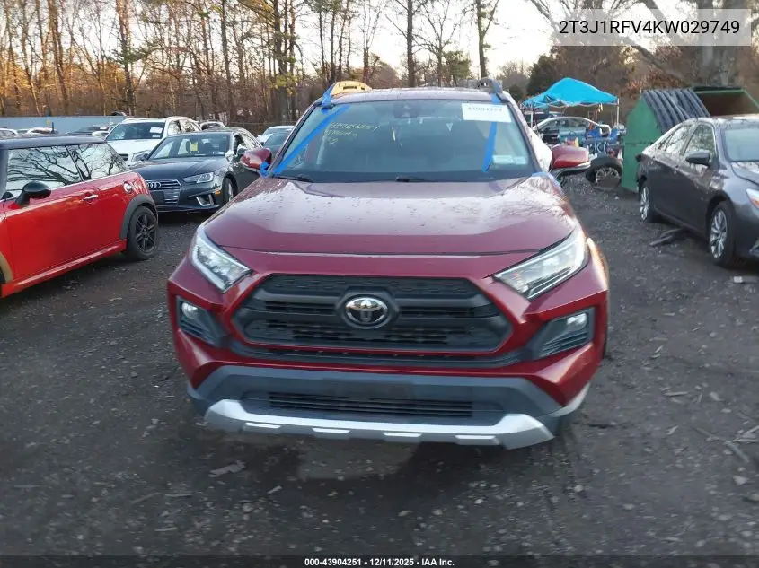 2T3J1RFV4KW029749 2019 Toyota Rav4 Adventure