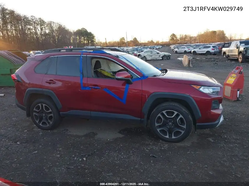 2T3J1RFV4KW029749 2019 Toyota Rav4 Adventure