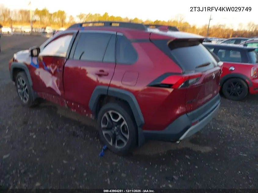 2T3J1RFV4KW029749 2019 Toyota Rav4 Adventure