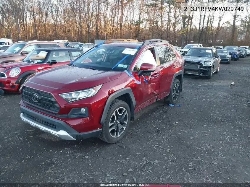 2T3J1RFV4KW029749 2019 Toyota Rav4 Adventure