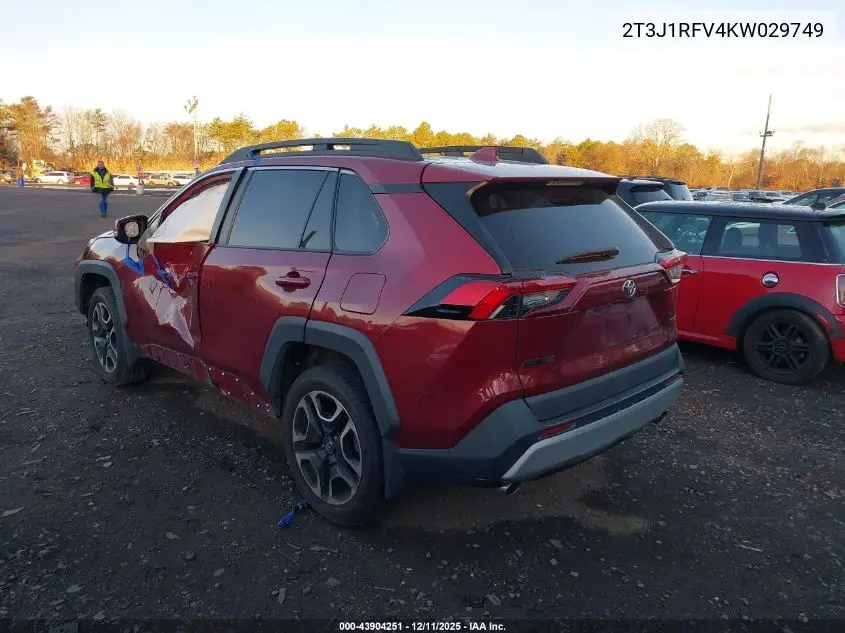 2T3J1RFV4KW029749 2019 Toyota Rav4 Adventure