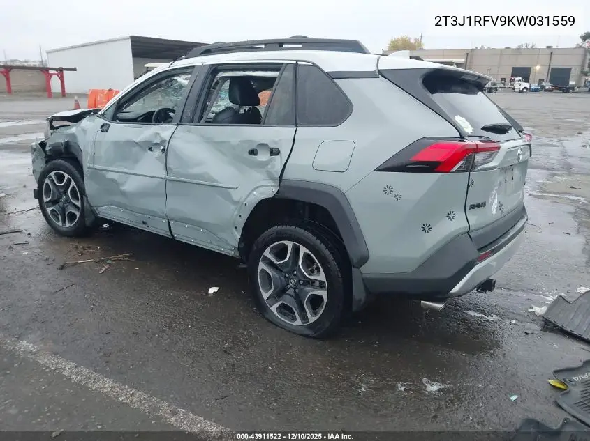 2T3J1RFV9KW031559 2019 Toyota Rav4 Adventure