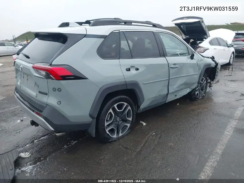 2T3J1RFV9KW031559 2019 Toyota Rav4 Adventure