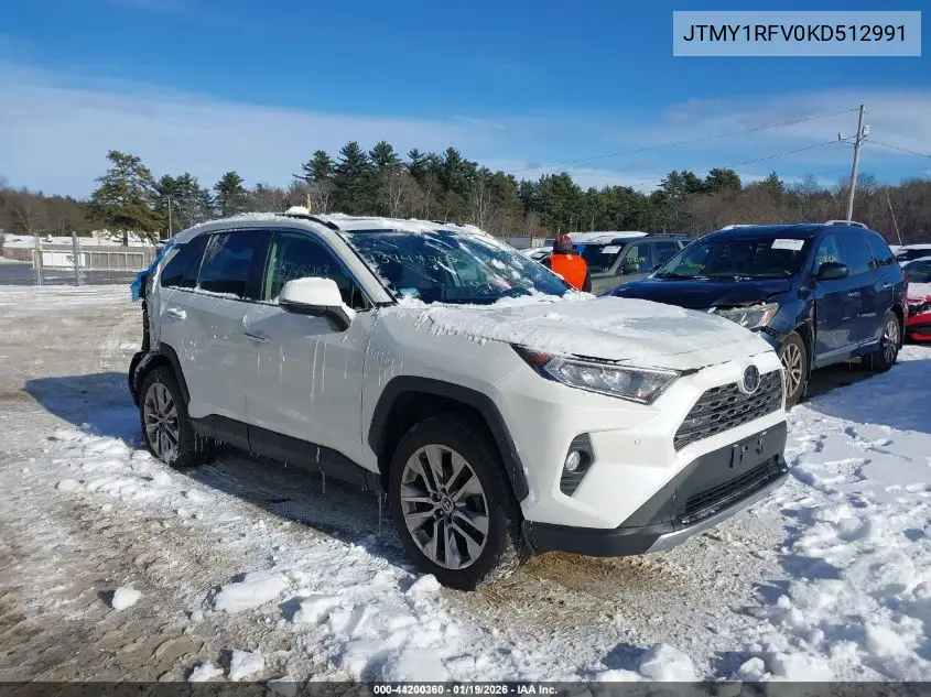 JTMY1RFV0KD512991 2019 Toyota Rav4 Limited