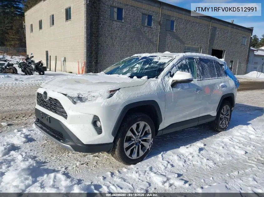 JTMY1RFV0KD512991 2019 Toyota Rav4 Limited