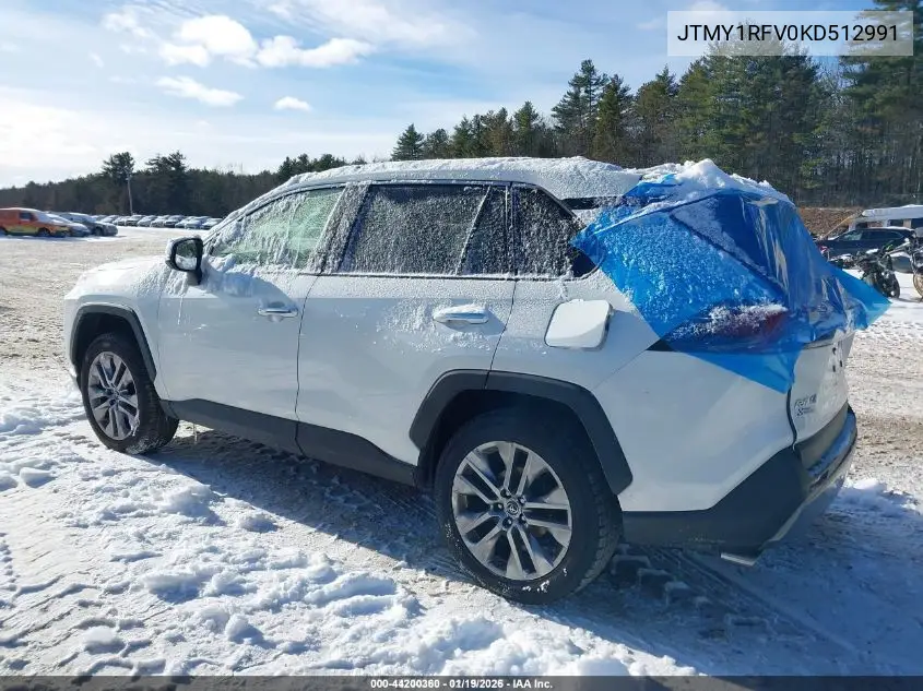 JTMY1RFV0KD512991 2019 Toyota Rav4 Limited