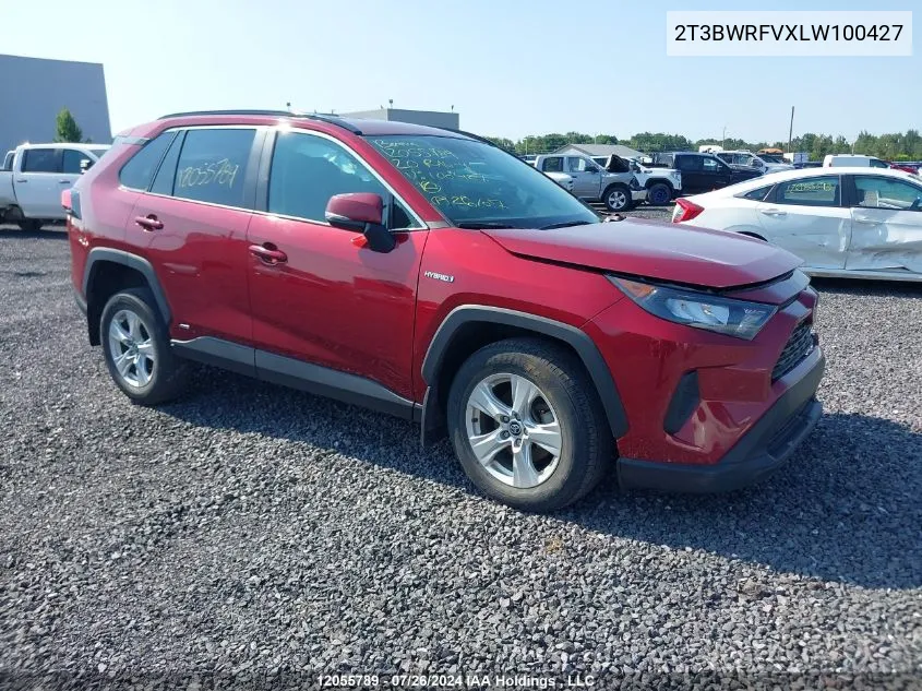 2020 Toyota Rav4 VIN: 2T3BWRFVXLW100427 Lot: 12055789